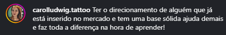 Depoimento de aluno 1