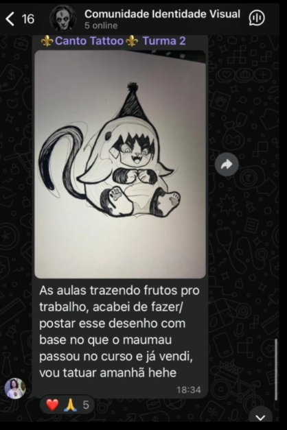 Print 2 da comunidade de alunos no WhatsApp